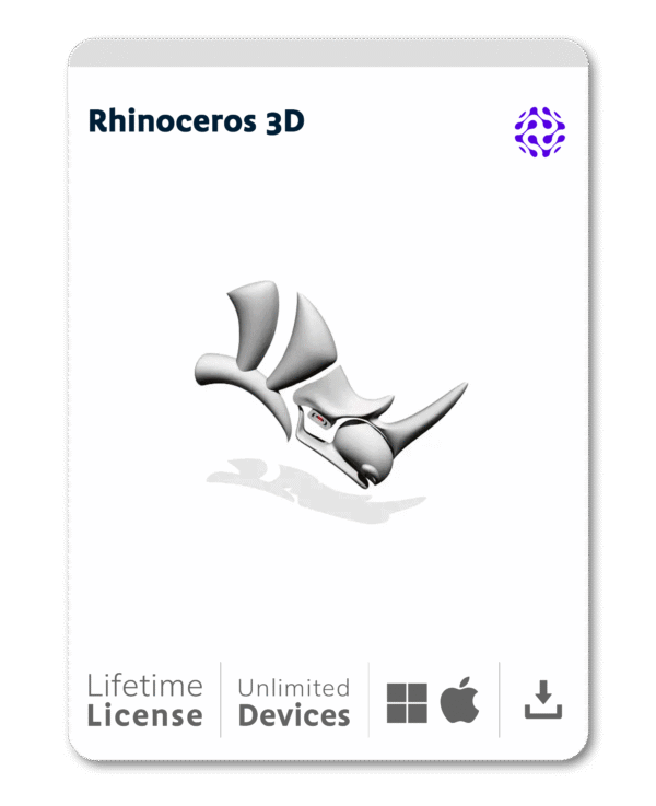 Grey Card Rhinoceros 3D